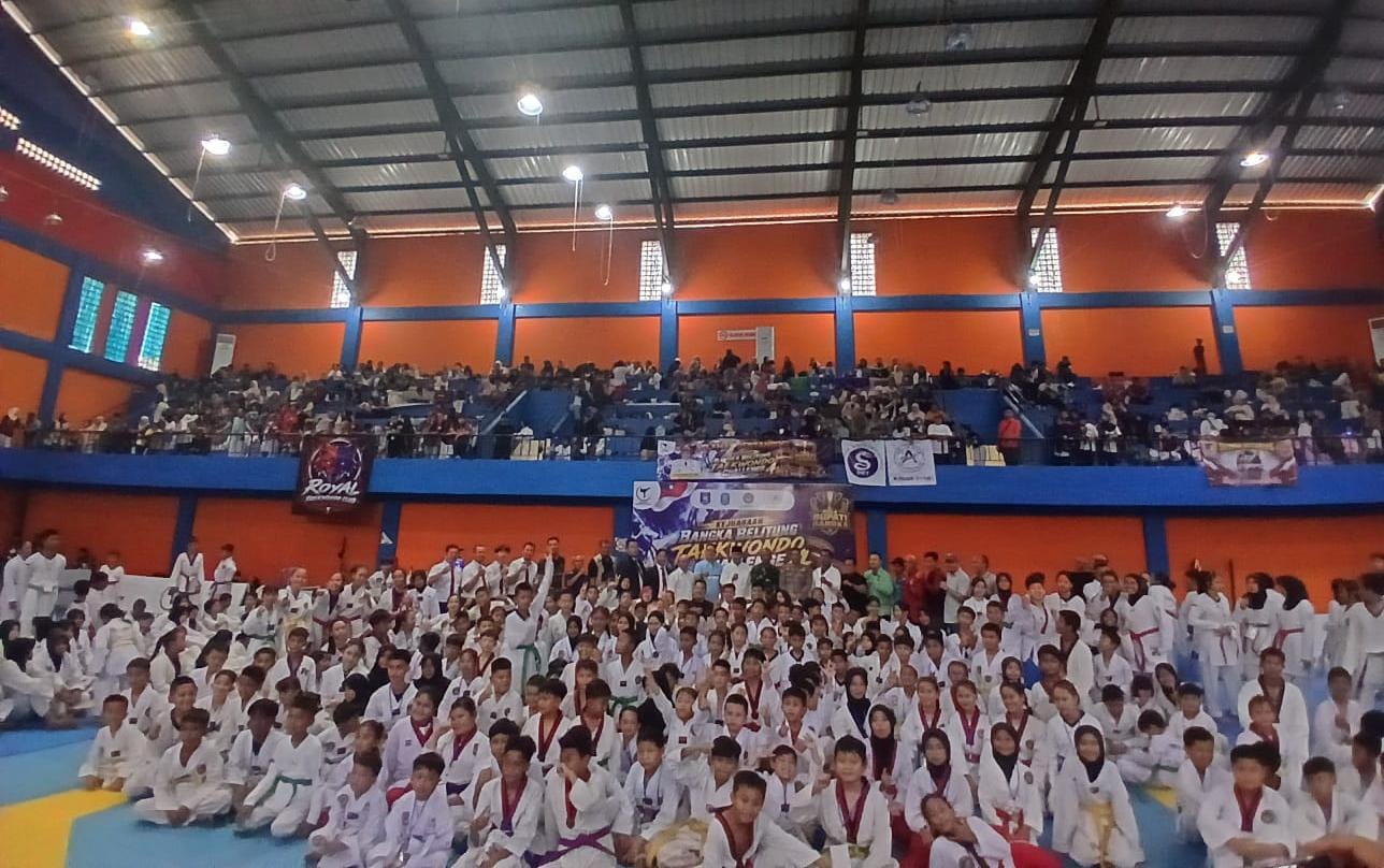 700 Atlet Ikuti Taekwondo Challenge 4 di GOR Sang Depati Sungailiat