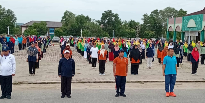 Kemenag Babel Gelar Latihan Dasar PBB dan Senam Bedincak Dalam Pembukaan Rangkaian HAB ke-79