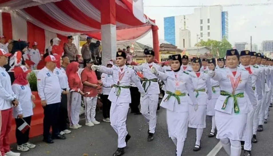 Rute Pawai PBB HUT RI di Babel Diperpendek Karena Cuaca Panas