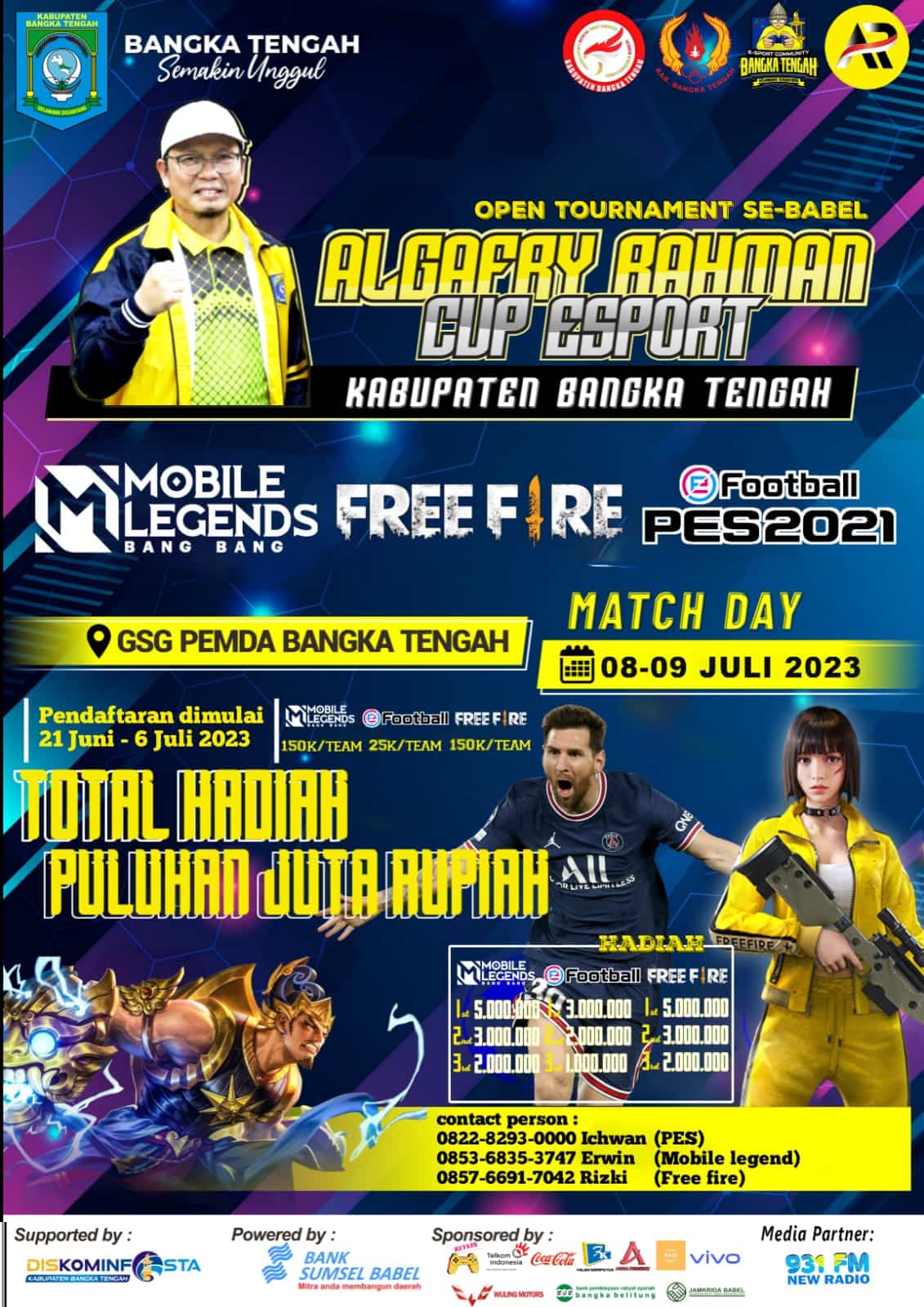 Pendaftaran Algafry Rahman Cup Esport Resmi Dibuka, Total Hadiah Puluhan Juta