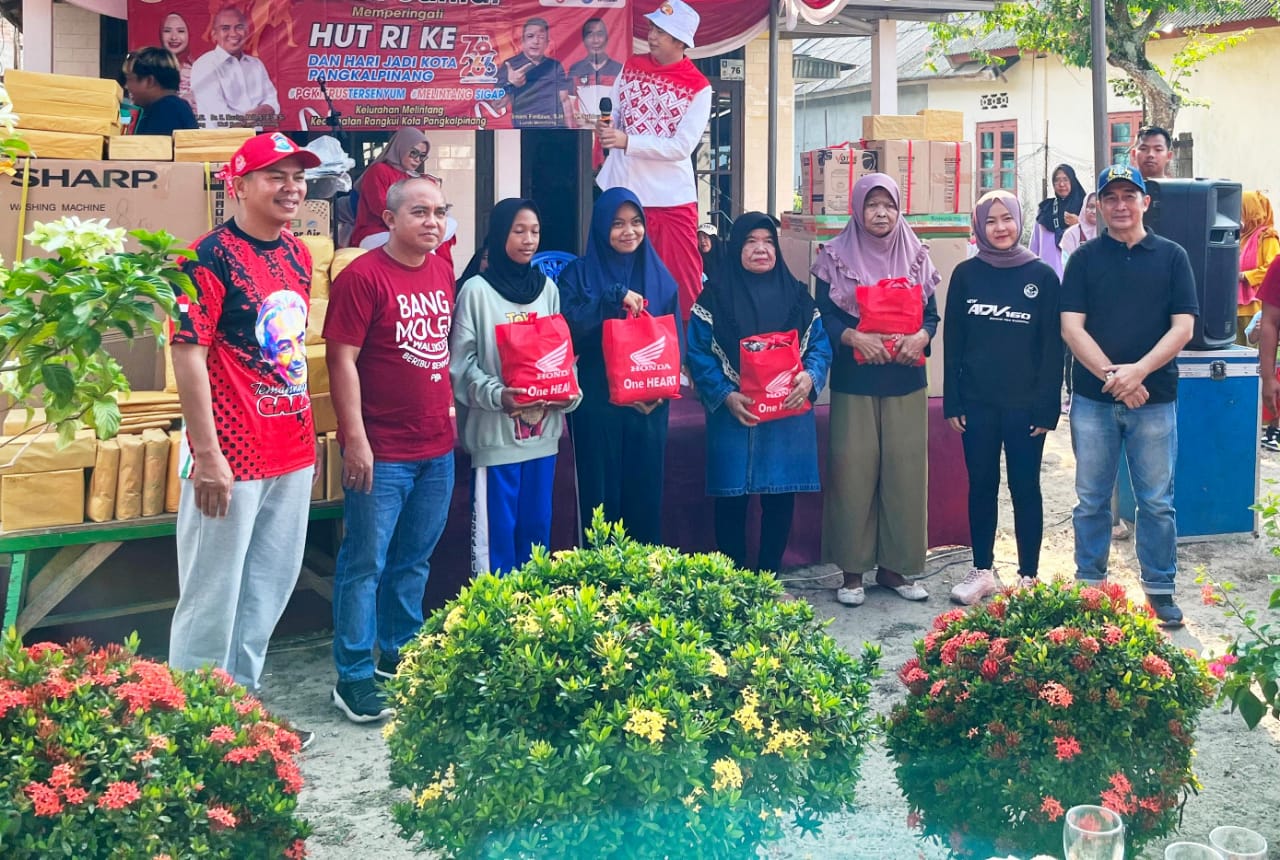 Gelaran Hari Jadi Kota Pangkalpinang, Honda Babel Berikan Santunan Anak Yatim dan Dhuafa