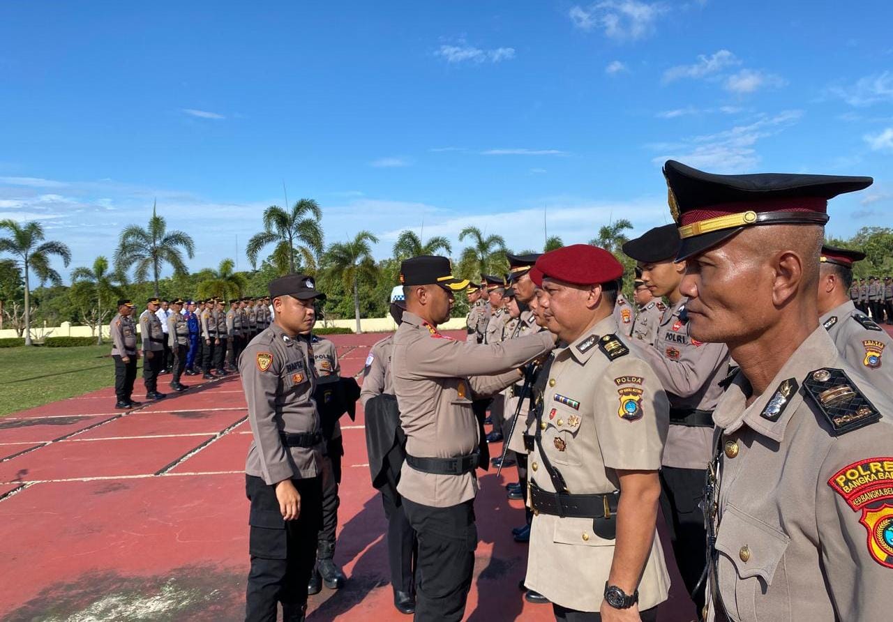 Wakapolres Dan 7 Perwira Polres Bangka Barat Dimutasi