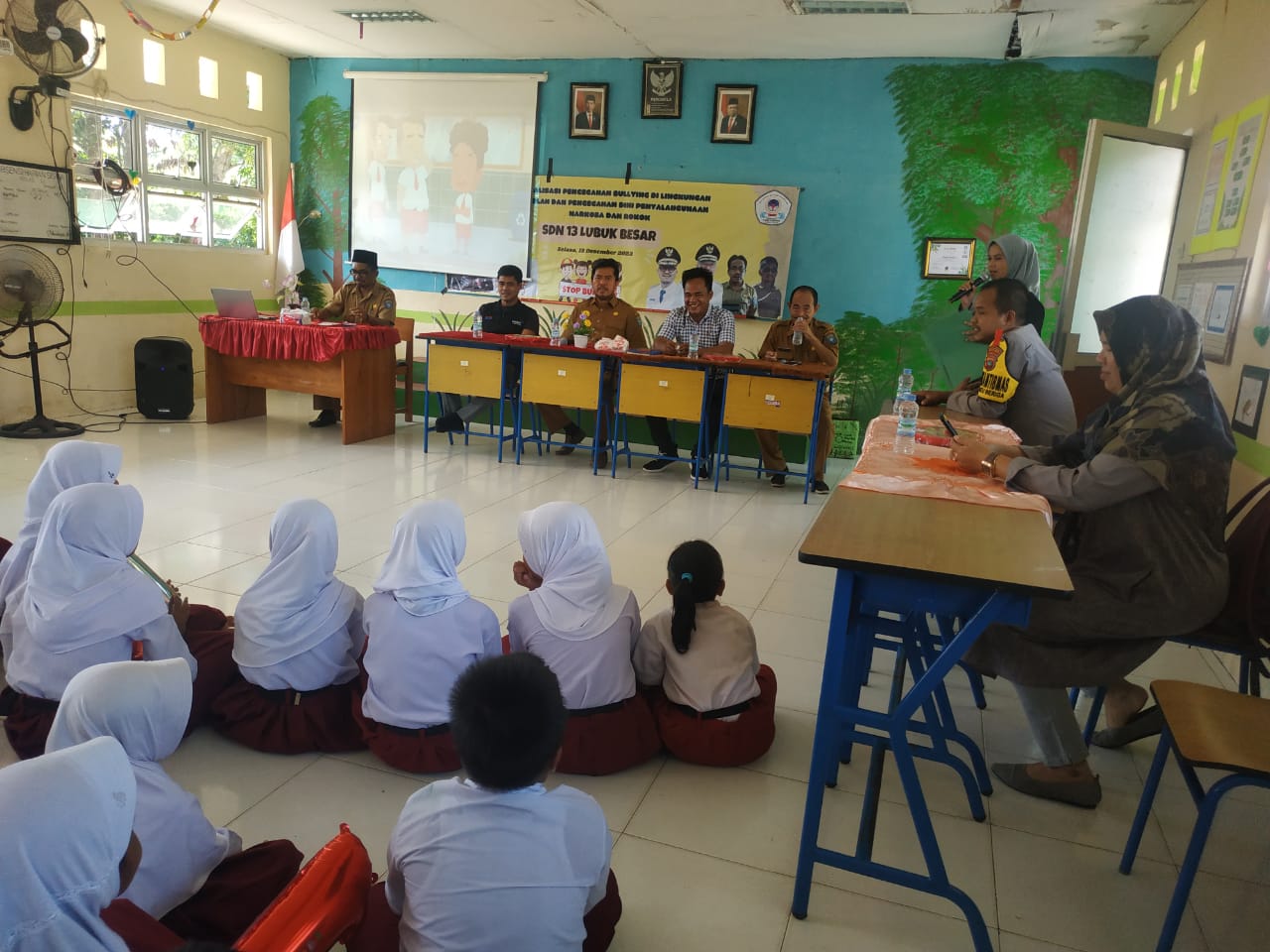 Tingkatkan Raport Pendidikan, SDN 13 Lubuk Besar Gelar Sosialisasi Anti Bullying dan Narkoba 