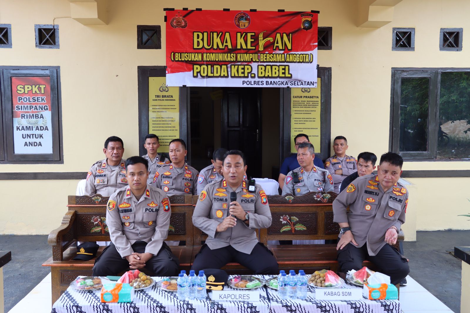 Buka Keran di Polsek Simpang Rimba, Ini Pesan Kapolres Basel Untuk Jajaran