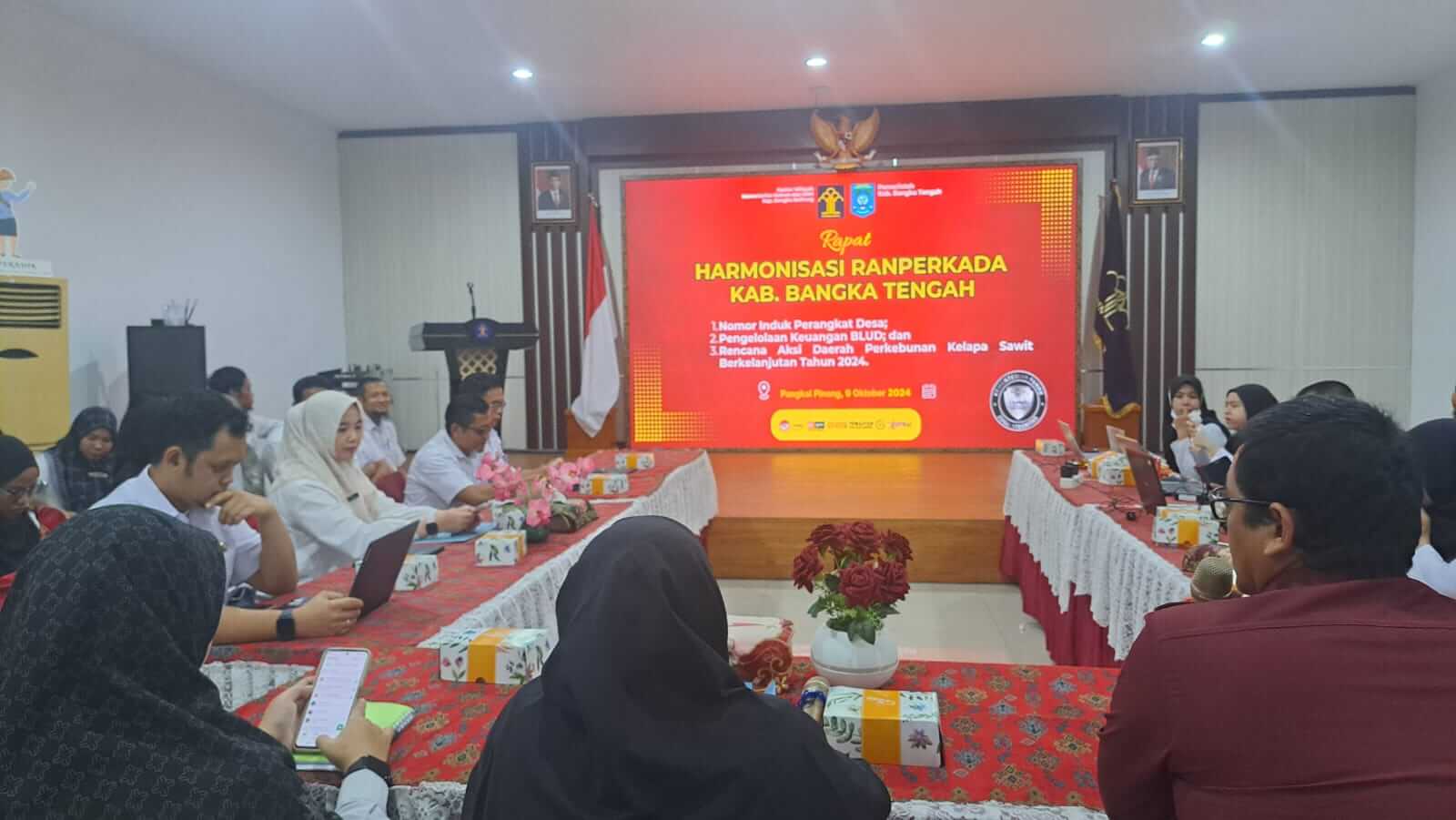 Kanwil Kemenkumham Babel Fasilitasi Rapat Harmonisasi 3 Ranperkada Kabupaten Bangka Tengah