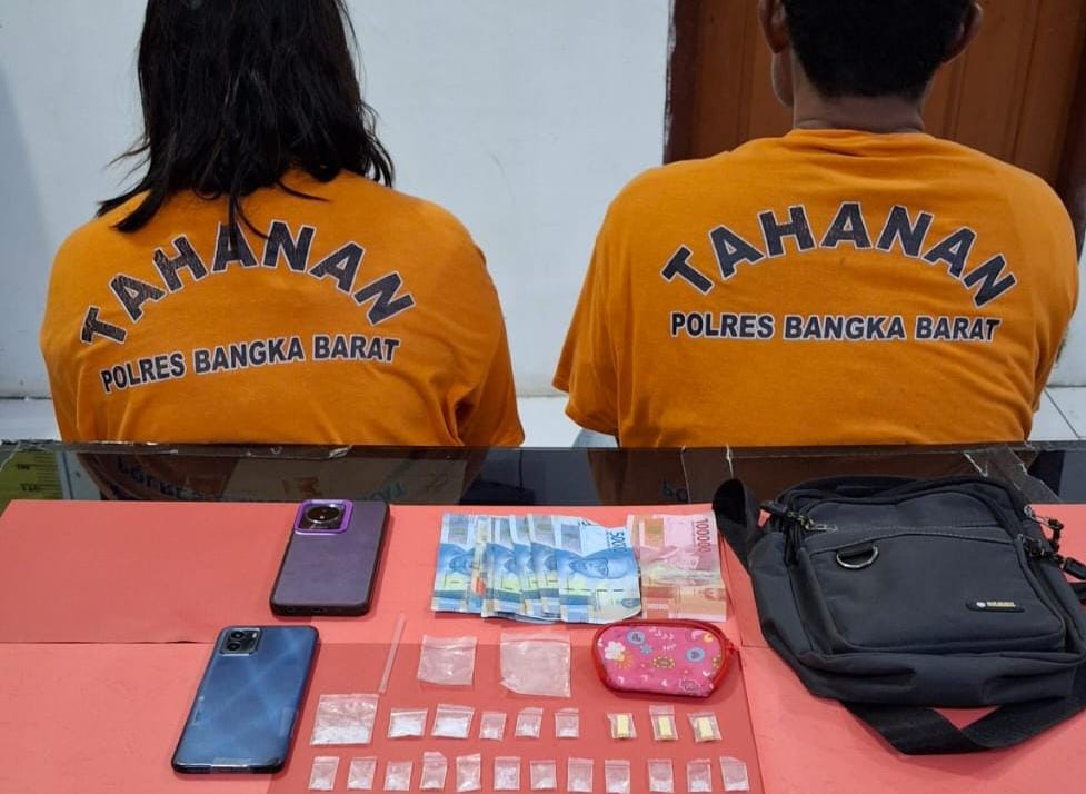 Suami Istri di Mentok Main Narkoba, Punya 18 Paket Sabu & 6 Butir Ekstasi