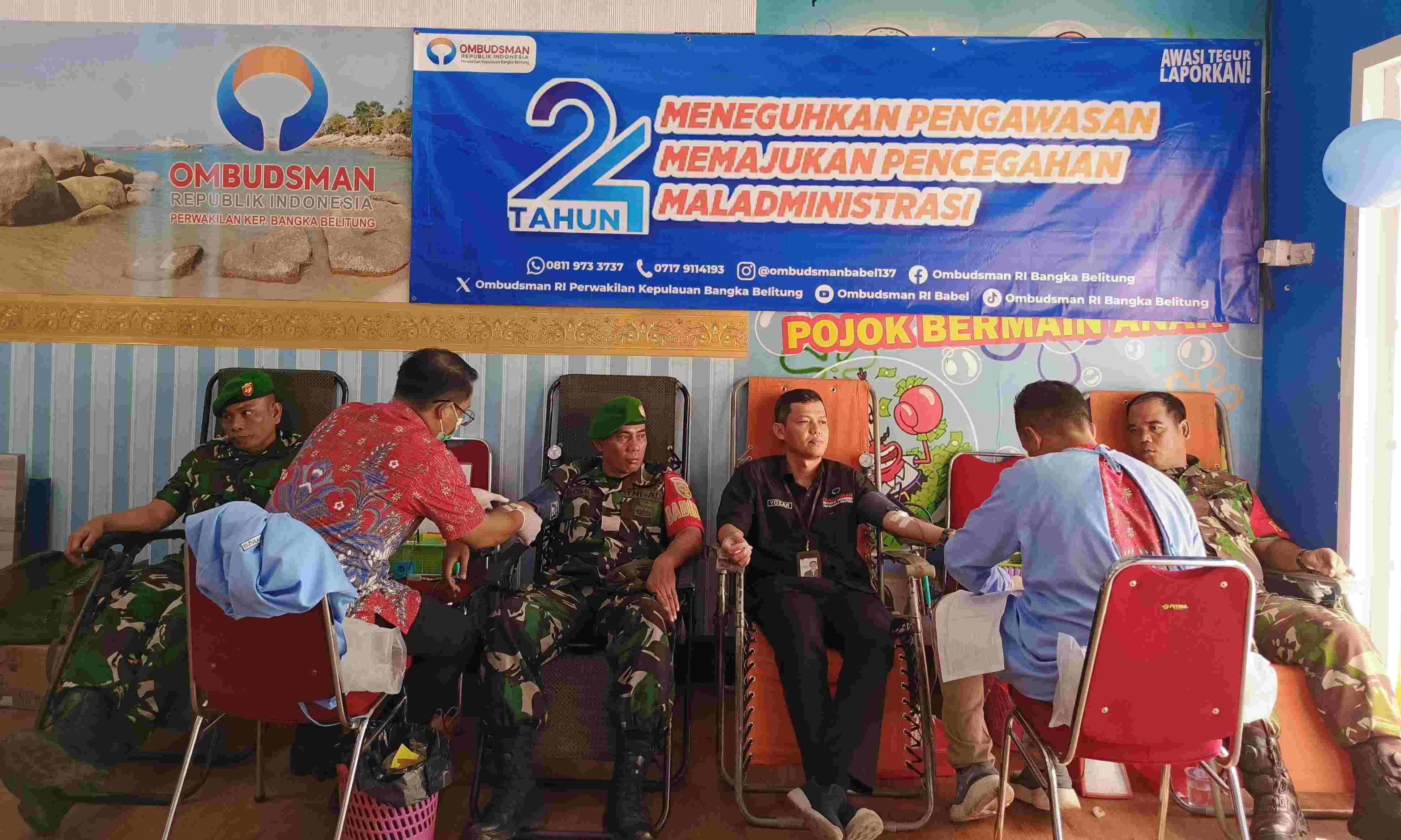 HUT ORI ke 24, Ombudsman Babel Gelar Donor Darah