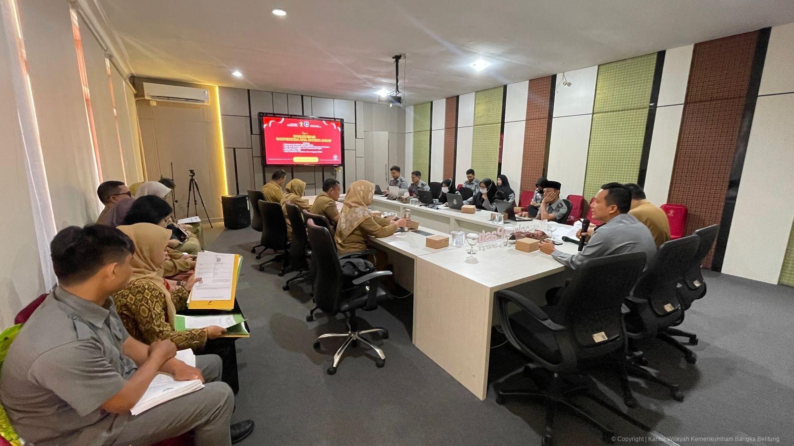 Kanwil Kemenkum Babel Harmonisasikan lima Ranperkada Kabupaten Bangka Barat    