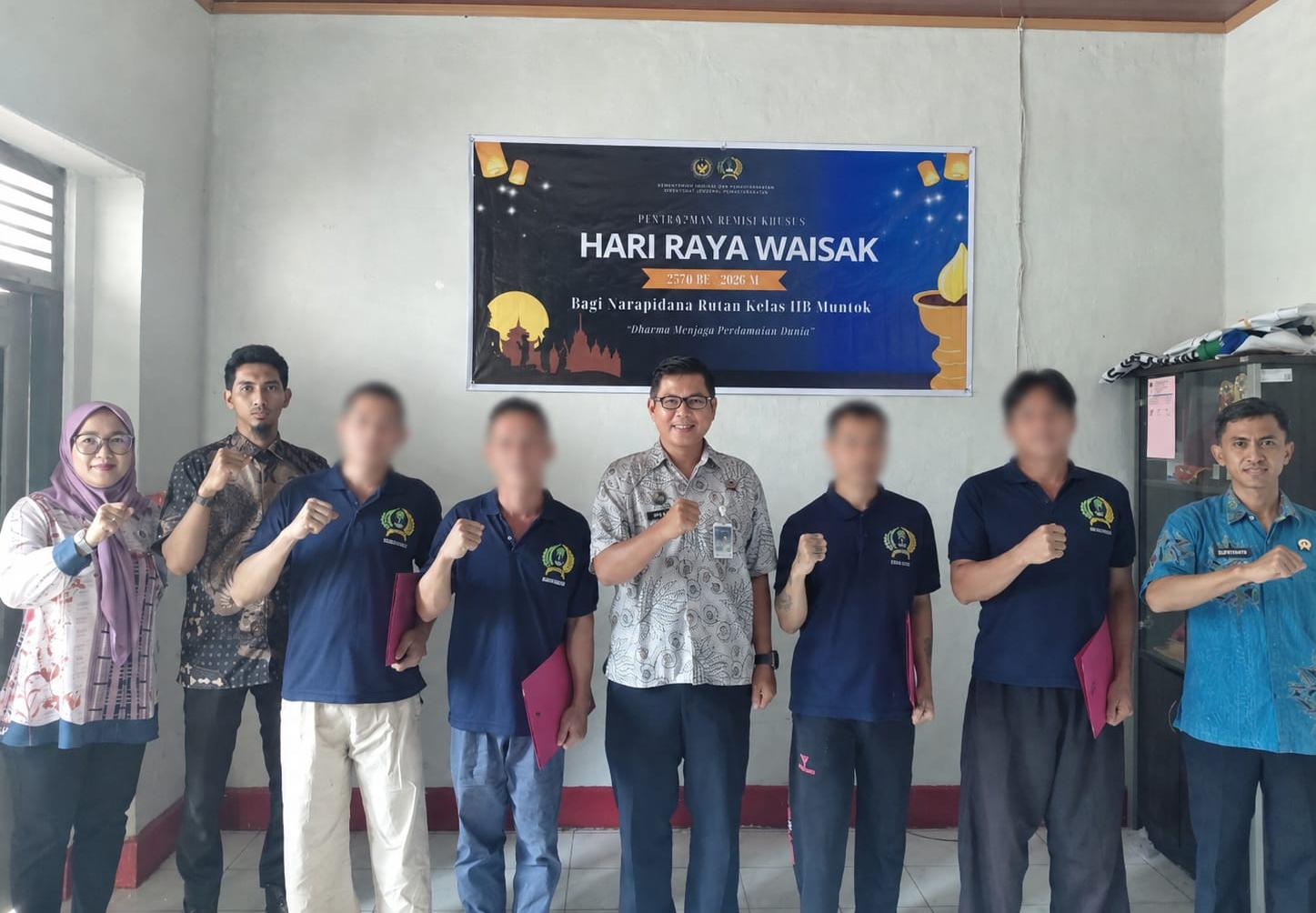 4 Napi Rutan Muntok Dapat Remisi Hari Raya Waisak