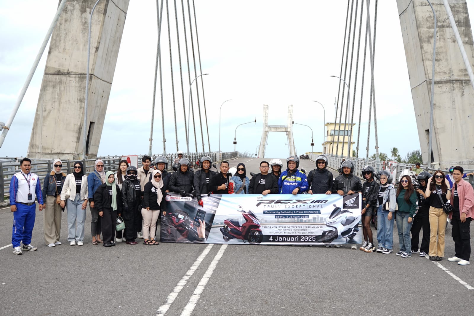 Honda Babel Ajak Touring Ikatan Motor Honda Bangka Belitung dan Awak Media