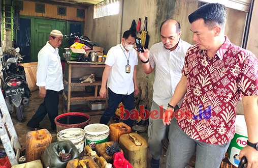 Satreskrim Polres Pangkalpinang Amankan Penimbun BBM Bersubsidi di Kawasan SPBU Kampak, Segini Barang Buktinya