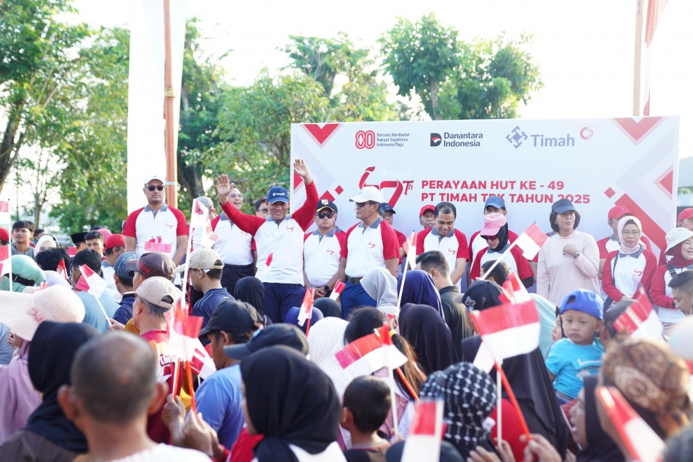 Meriah Banget, Pekan Sehat HUT ke-49 PT Timah di Pangkalpinang Belasan Ribu Warga Ikuti Jalan Santai