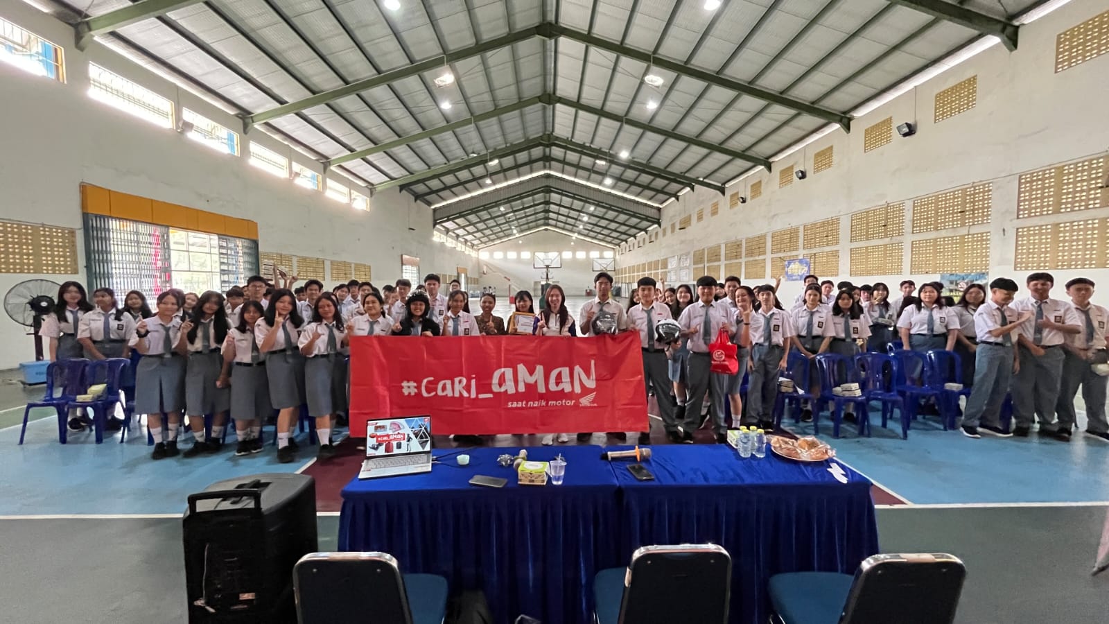 AHM Bersama Honda Babel Gelar Edukasi Safety Riding di SMA Santo Yosef Pangkalpinang
