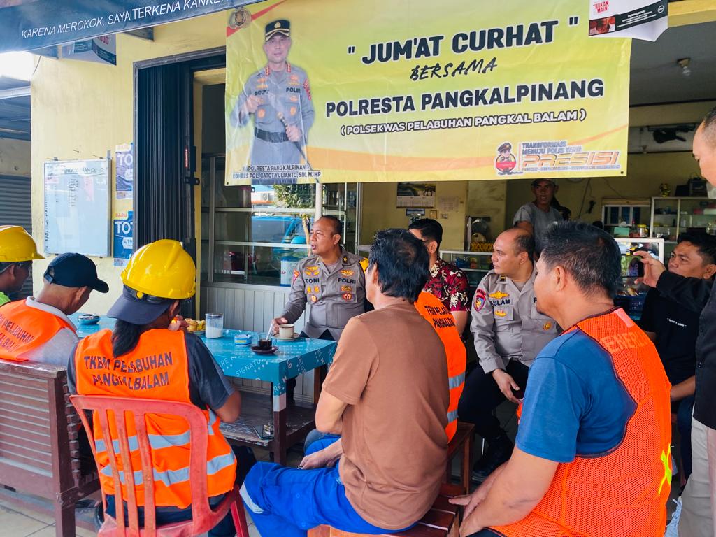 Gelar Jumat Curhat, Polsekwas Pangkalpinang Dengarkan Keluhan Warga