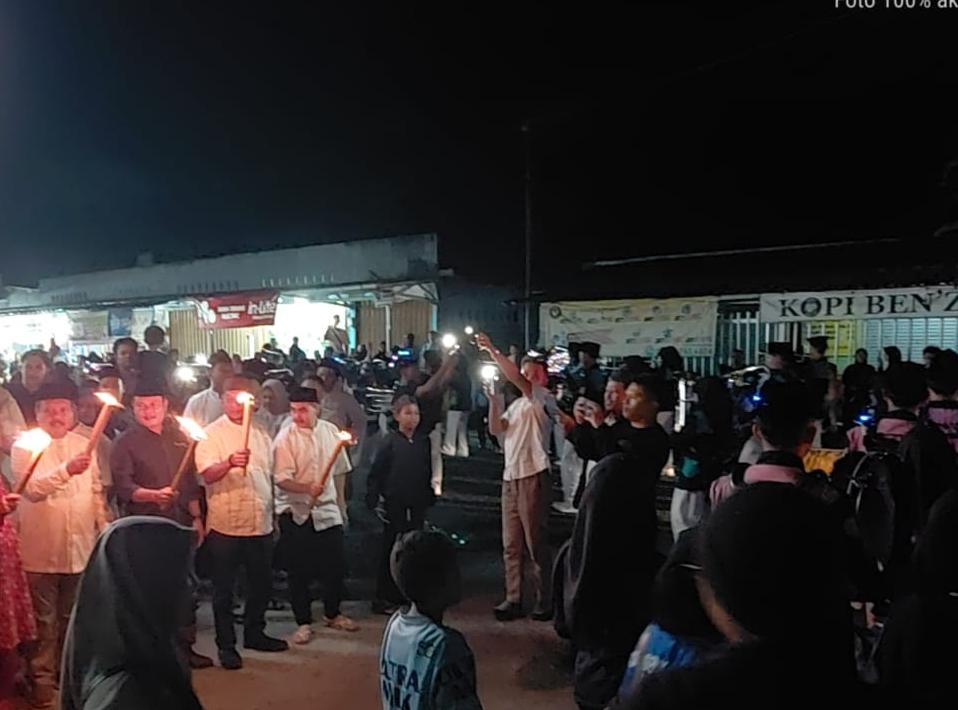 Puluhan Personel Polresta Pangkalpinang Amankan Pawai Obor 1 Muharram   