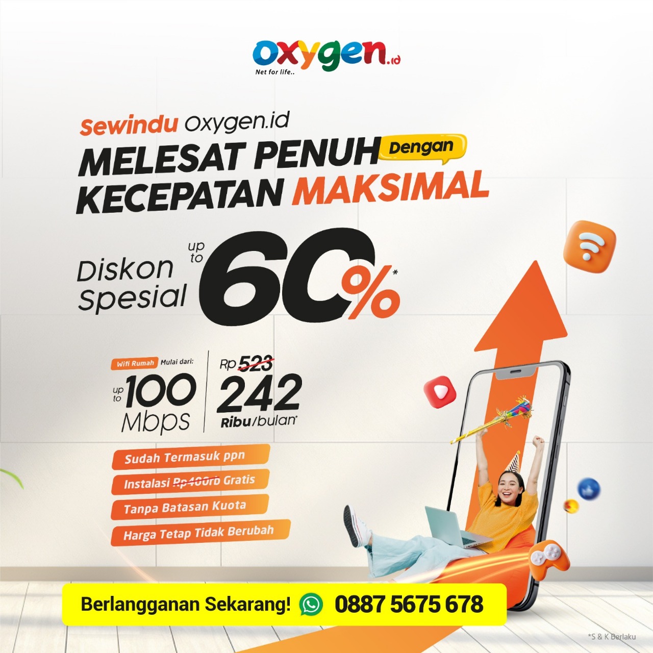 Oxygen.id Diskon Hingga 60%: Saatnya Upgrade Internet Rumah!