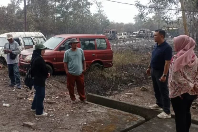 Tinjau Kendaraan Pemkot yang Terbakar, Ini Kata PJ Wako Budi