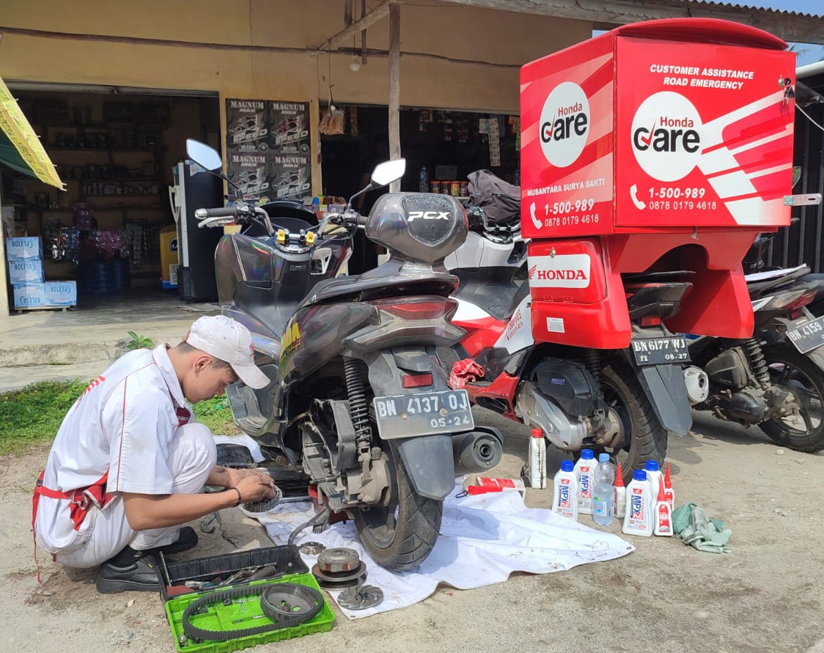 Service Motor Anti Ribet, Honda Babel Kunjungi Konsumen Langsung Berikan Perawatan Service Rutin