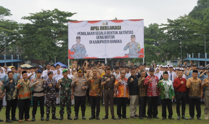 Elemen Masyarakat Kabupaten Bangka Deklarasi Tolak Geng Motor