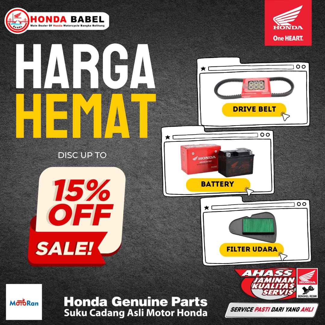 Harga Hemat Sparepart di AHASS Tunas Honda Payung 