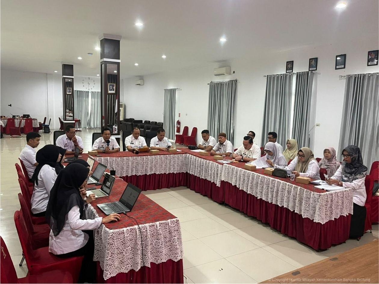 Perkuat Tata Kelola Pemerintahan Desa, Kanwil Kemenkum Babel Harmonisasi Ranperda dan Ranperkada Kab. Bangka
