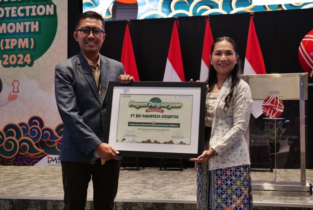 Perusahaan Anak BRI Juara 1 Kompetisi Pembukaan Rekening Efek Terbanyak Investor Protection Month 2024