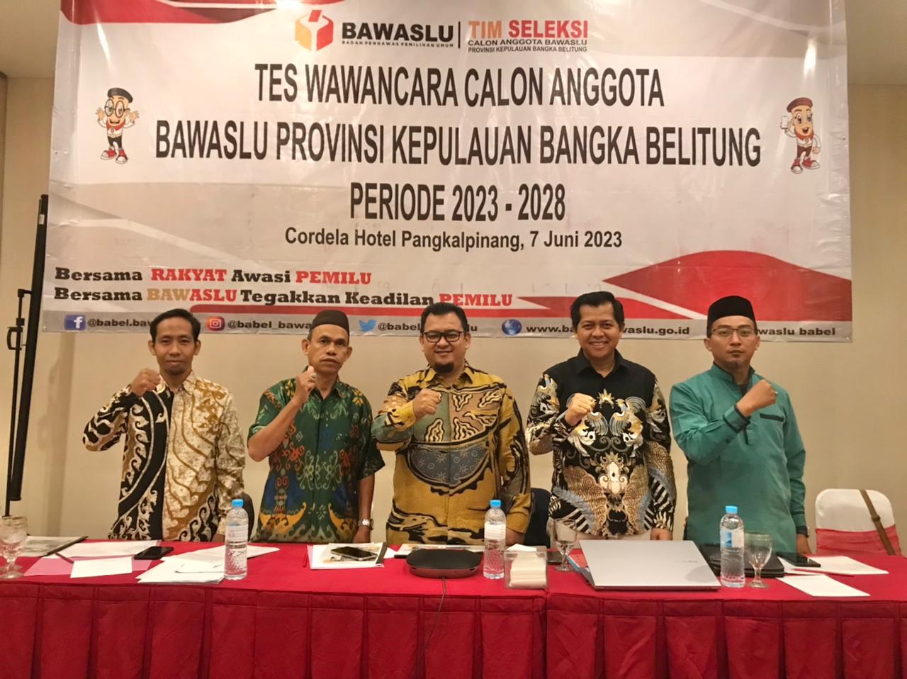 Diumumkan Timsel, Ini 4 Calon Komisioner Bawaslu Babel