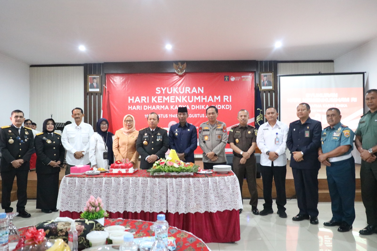 Pj. Gubernur Suganda Hadiri Syukuran HUT Ke-78 Kemenkumham Di Babel