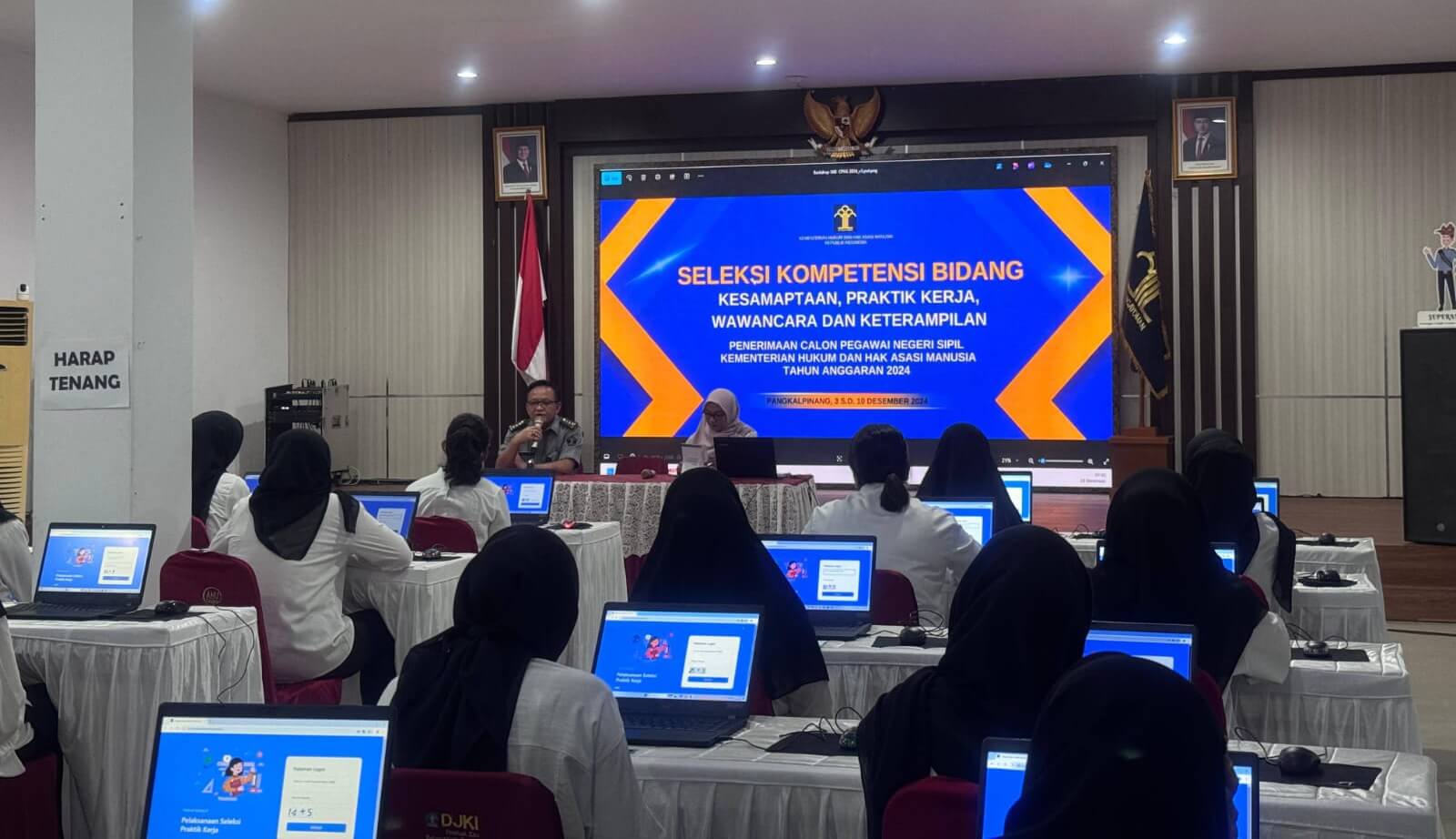 Sebanyak 288 Peserta Seleksi CPNS Kemenkumham Babel 2024 akan ikuti SKB - Wawancara dan Keterampilan