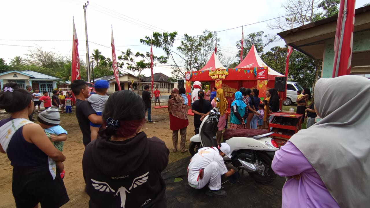 Honda ASP Belitung Roadshow di Desa Cerucuk Badau, Ada Servis Ekonomis dan Hiburan Menarik