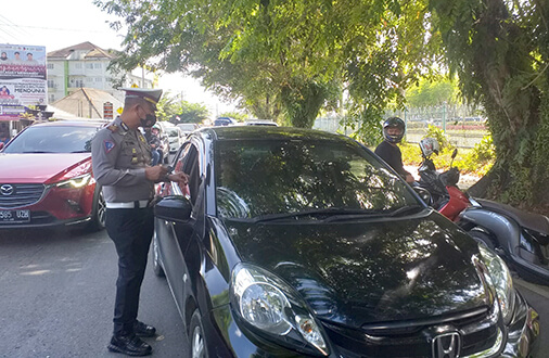 Satlantas Polres Pangkalpinang dan Timgab Razia Pajak Kendaraan Bermotor