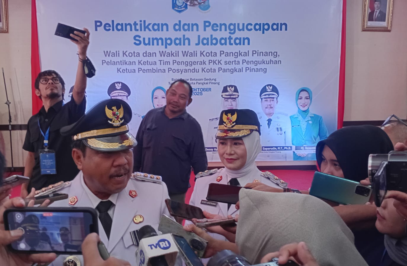 Resmi Pimpin Kota Pangkalpinang, Ini Fokus Udin-Dessy