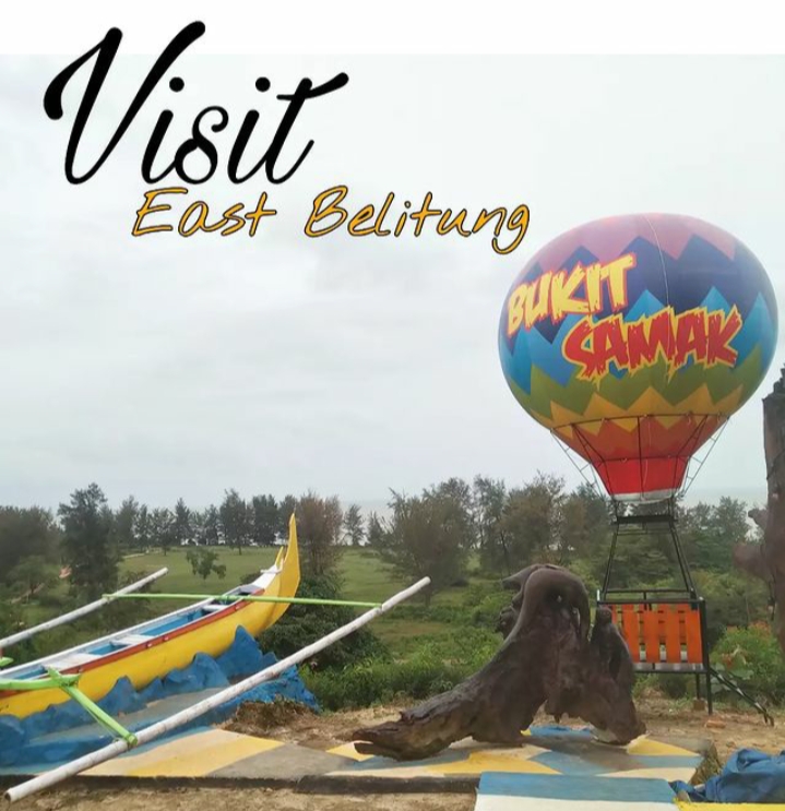 PT Timah Tbk Hadirkan Replika Balon Udara, Tambah Spot Foto di Bukit Samak Belitung Timur   