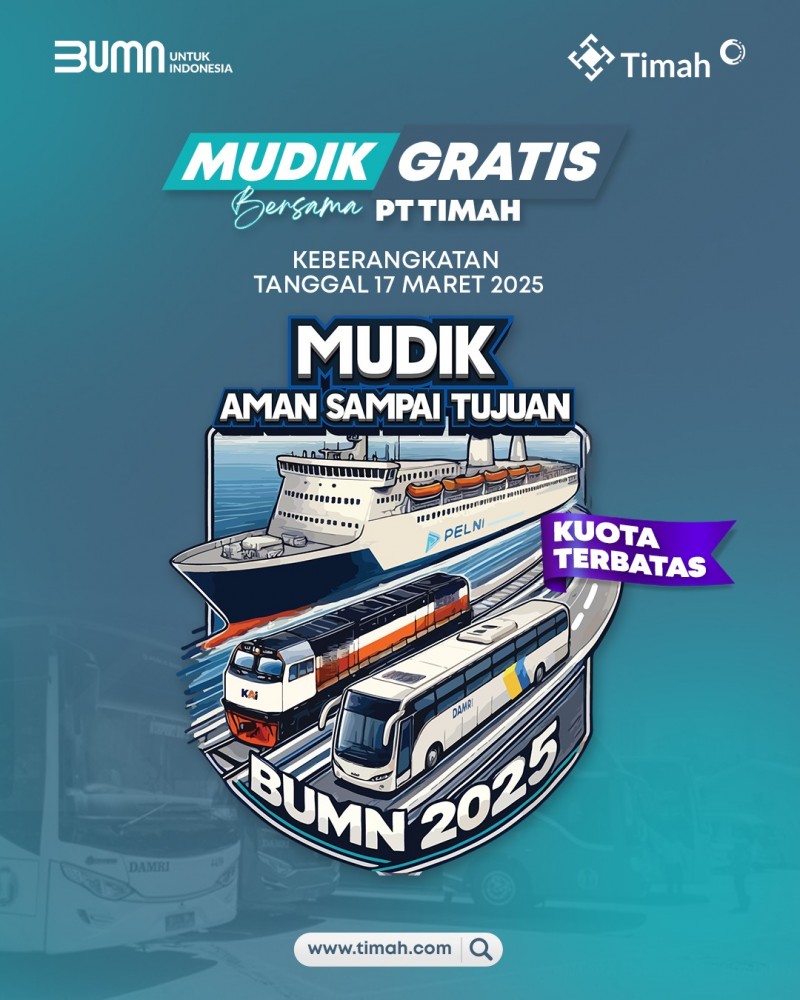 Mudik Gratis Bersama PT Timah Fasilitasi Ratusan Warga yang Ingin Pulang ke Bangka, Belitung dan Tanjung Balai