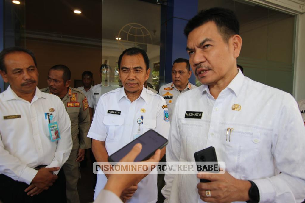 Sidak Hari Pertama Masuk Kerja, Sekda Naziarto Apresiasi Disiplin ASN Pemprov. Kep. Babel