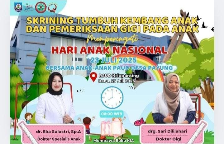 Dokter Spesialis Anak dan Gigi Bakal Kunjungi PAUD Payung