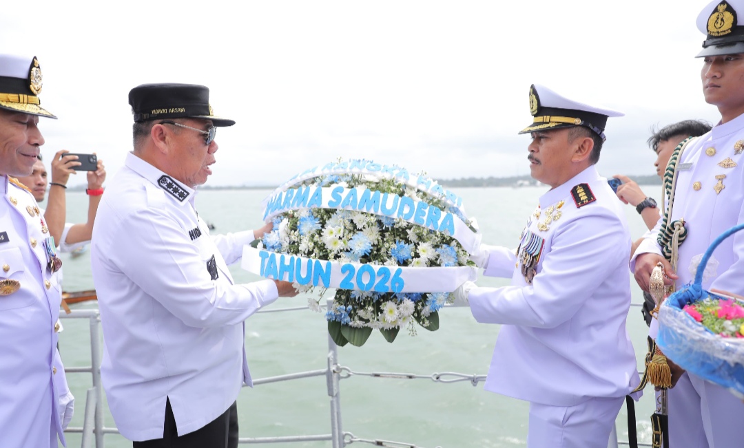 Gubernur Hidayat Arsani Pimpin Tabur Bunga Hari Dharma Samudera 2026