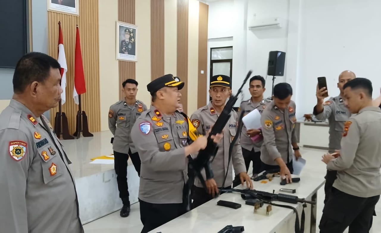 Senpi Jajaran Polres Basel Diperiksa, Ternyata Tujuannya Ini 