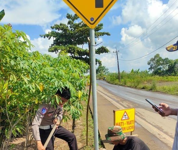 Kurangi Angka Kecelakaan, Satlantas dan Dishub Basel Pasang Rambu Lalin