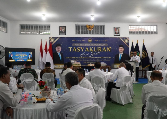 Peringati Hari Bakti Imipas ke-1, Imigrasi Pangkalpinang Ikuti Tasyakuran di Lapas Narkotika