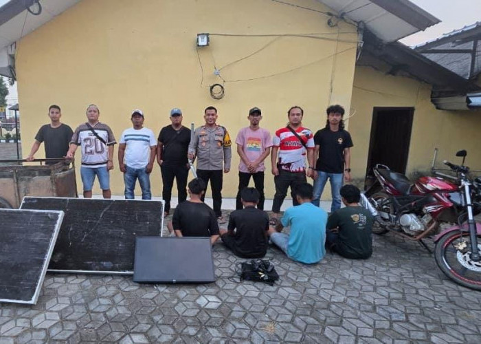 Polisi Ciduk Empat Orang Pelaku Pencurian di Desa Kace yang Sempat Lukai Korban