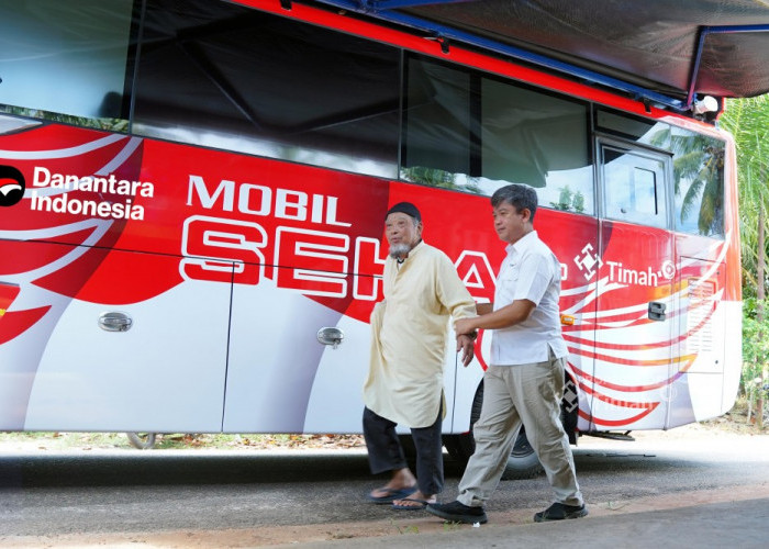 Ratusan Warga Desa Kebintik Bangka Tengah Serbu Mobil Sehat PT Timah