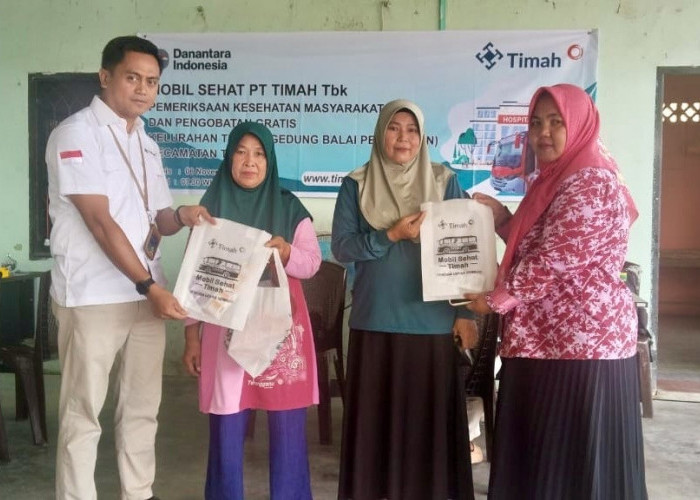 PT Timah Tbk Hadirkan Pelayanan Kesehatan Gratis dan Berikan Makanan Tambahan Bagi Masyarakat di Karimun