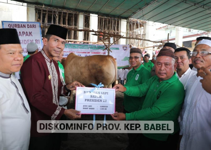 Pj Gubernur Suganda Serahkan Sapi Qurban Presiden RI Ke Warga Desa Kace