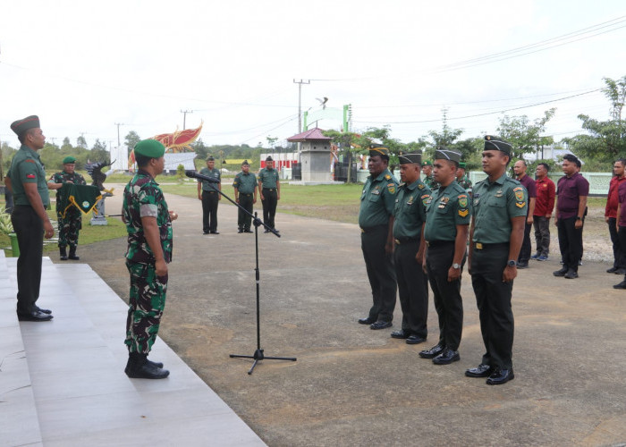 Satu Perwira dan Enam Bintara TNI di Makodim 0432/Basel Naik Pangkat, Ini Pesan Dandim 