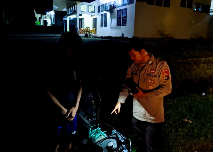 Polsek Gerunggang Patroli Dialogis Dini Hari,  Waspada Geng Motor dan Premanisme