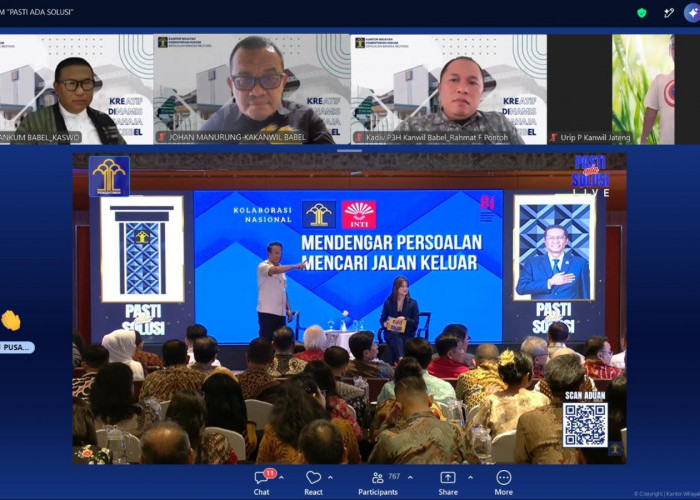 Kanwil Kemenkum Babel Ikuti “PASTI ADA SOLUSI” Episode 10 Bersama Menteri Hukum dan Perhimpunan INTI