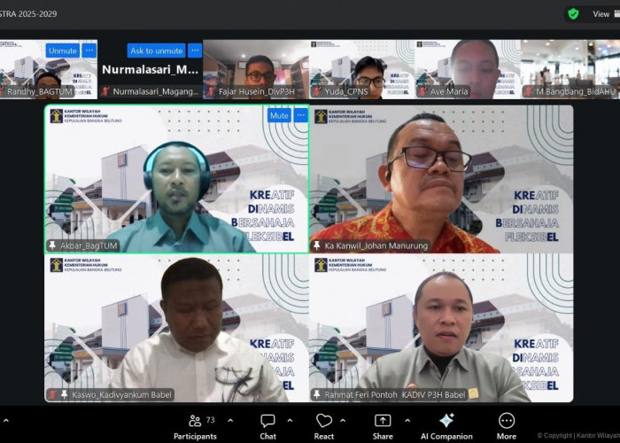 Kanwil Kemenkum Babel Gelar Sosialisasi Renstra 2025–2029, Perkuat Arah Kebijakan dan Kinerja Organisasi