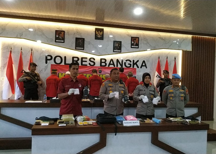 Tujuh Pria, Satu Wanita Terjaring Operasi Antik Polres Bangka