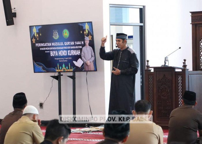 Peringati Nuzulul Qur'an 1444 H, Kejati Babel Undang Buya Hendi Kurniah Berikan Tausiyah 